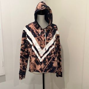 TORY BURCH Sport chevron bleached hoodie